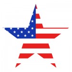 Image of an American flag start symbolizing academic success of a military student.