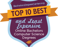 Top 10 Best and Least Expensive Online Bachelors Computer Science Degrees badge