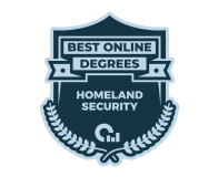 Top 35 Best Online Homeland Security Degrees badge