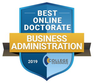 #1 Best Online Doctorate in Business Administration Programs 2019 badge